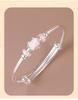 Sterling Silver Cartoon Kitten Bracelet for Girls (Ages 4-15) - Push-Pull Design