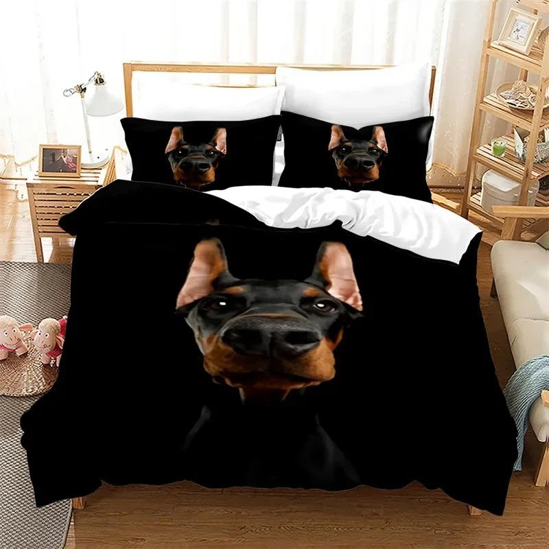 Cute Dog Duvet Cover Microfiber Lovely Puppy Pet Comforter Cover Animal Theme Bedding Set Single For Kids Girls Teens