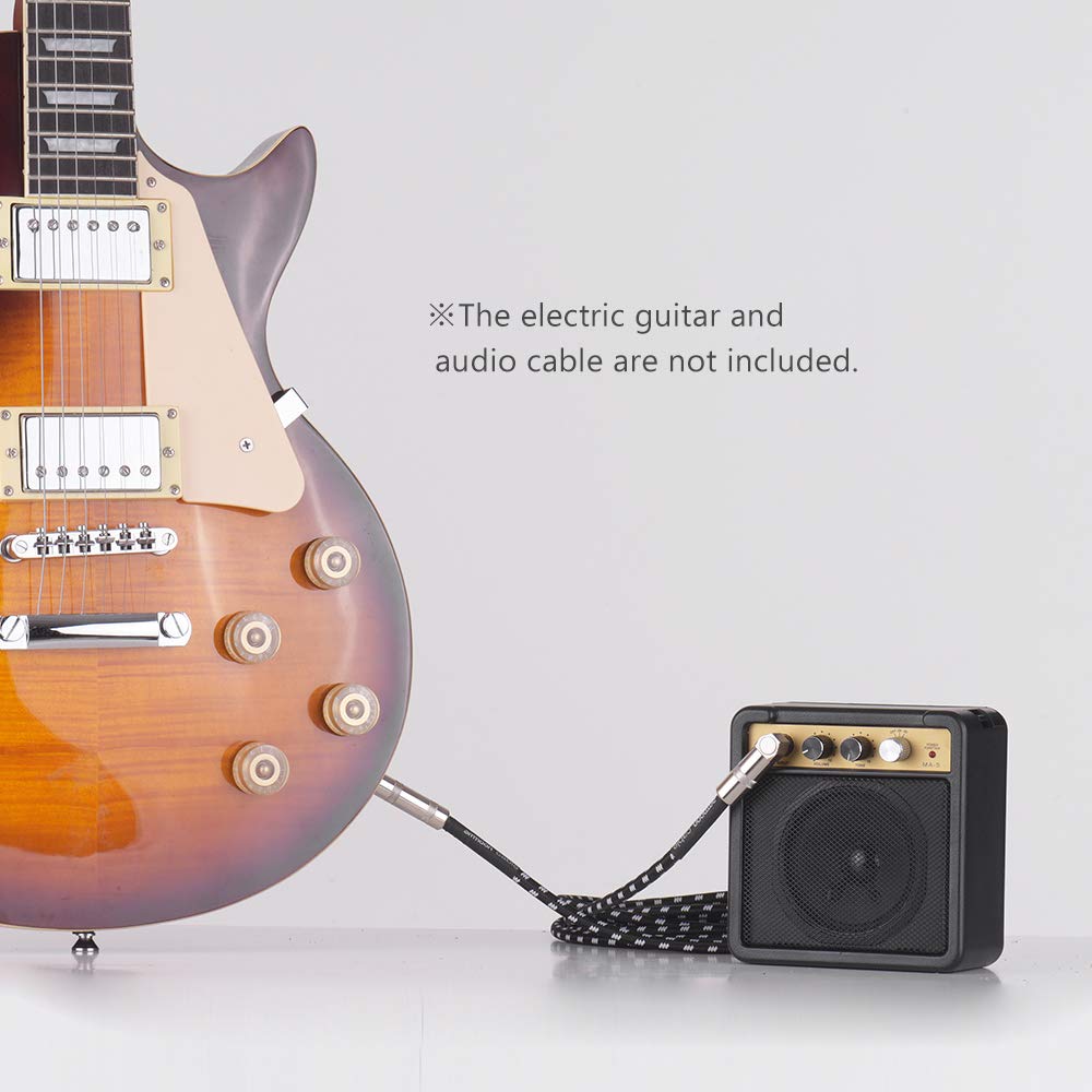 Btuty Mini Guitar Amplifier Amplifier Speaker Input Inch Headphone Output Support Volume Tone Adjustment Overdrive 1W, 6.35mm 1/4