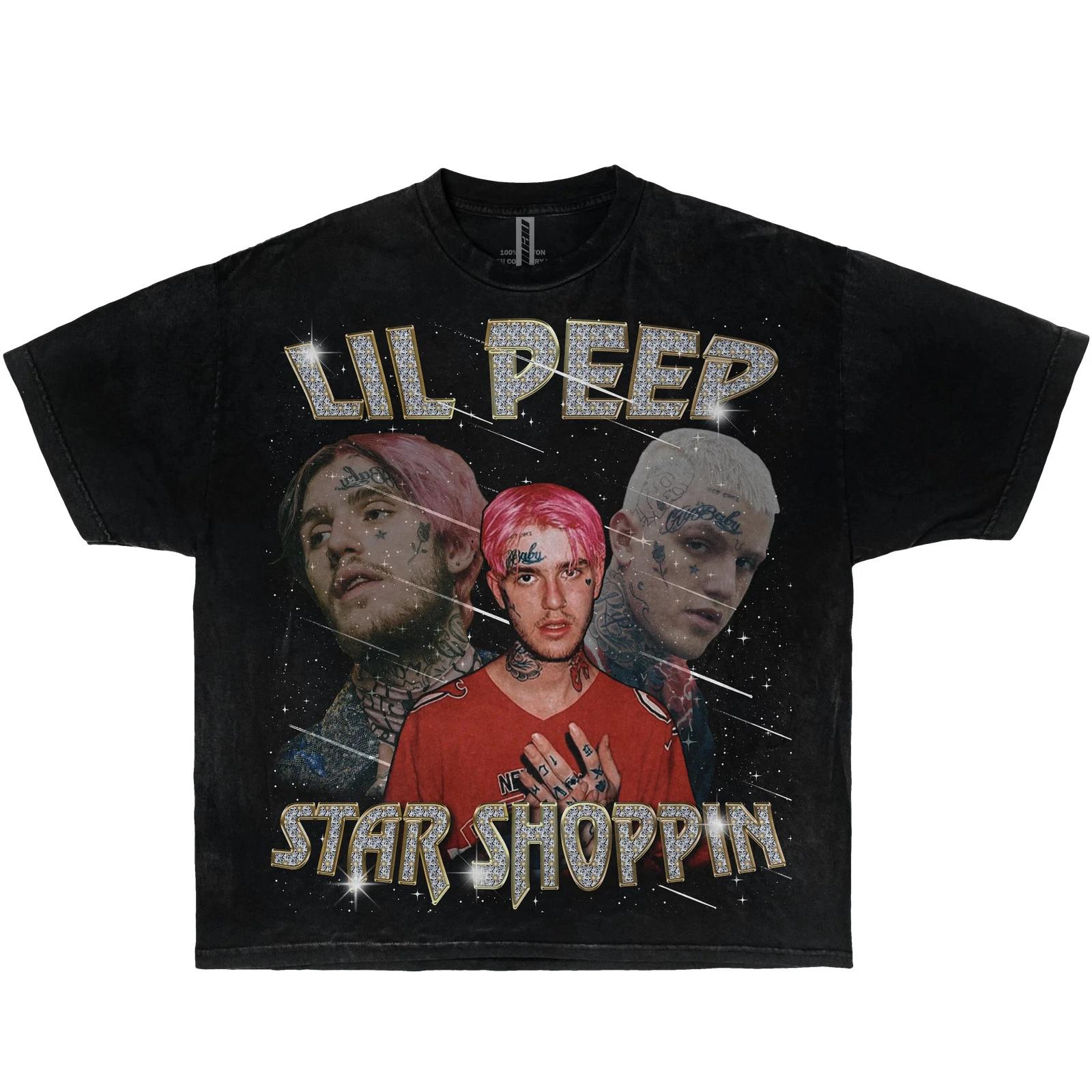 LIL PEEP STAR SHOPPIN T-SHIRT VINTAGE 90 S INSPIRED Streetwear Y2K S
