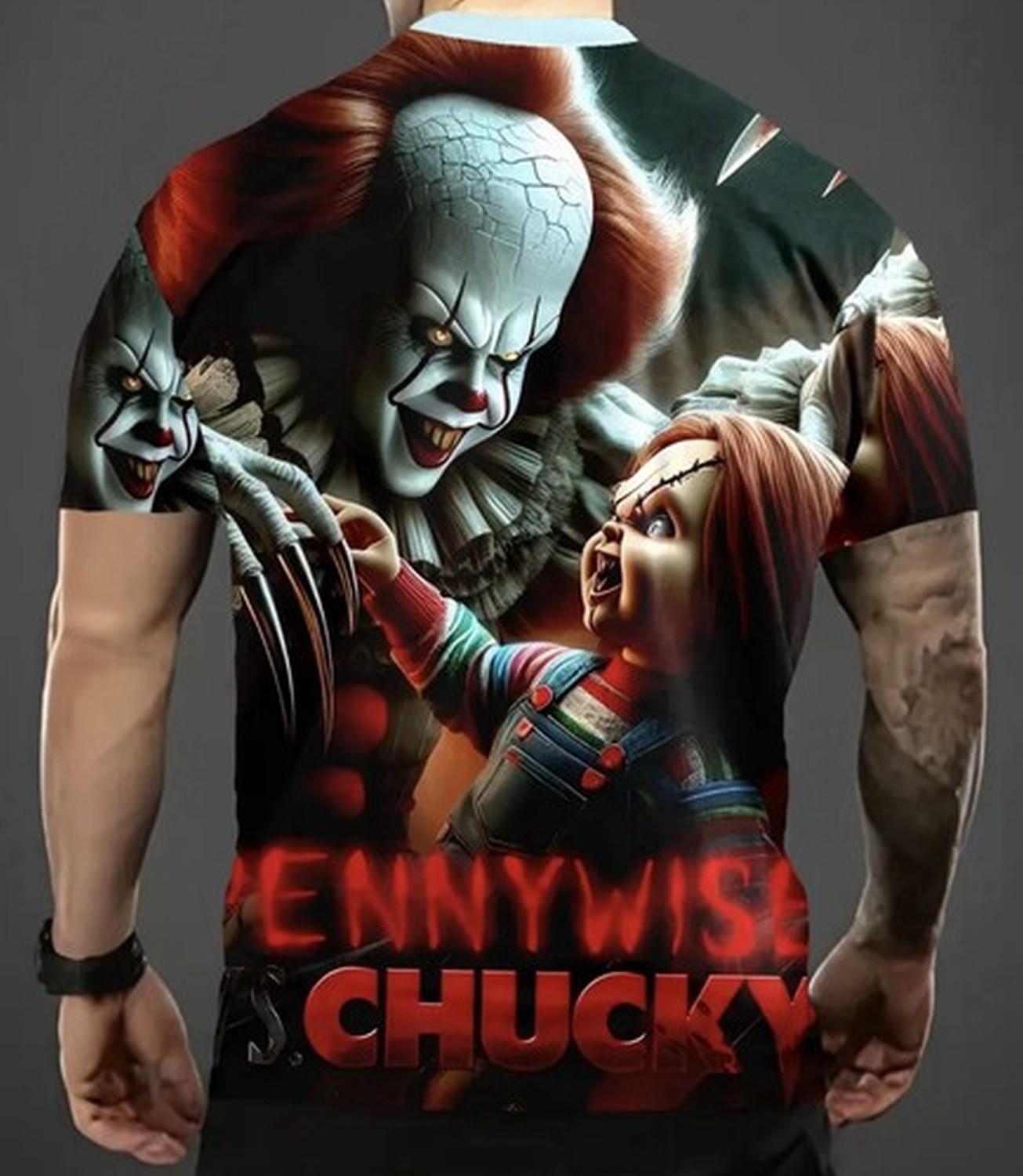 Penniewise  Chucky 3D Printed Double Sided T-shirt Size Extra Large S