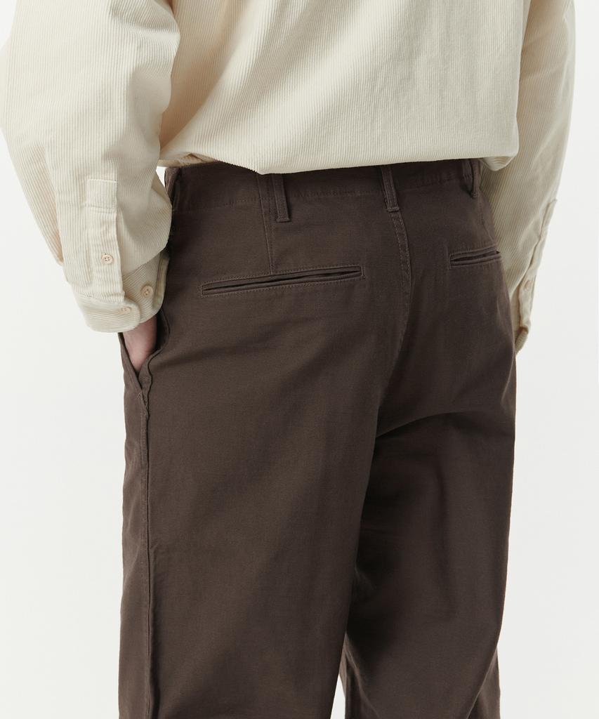 MUSINSA STANDARD Back Satin Officer Pants [Brown]