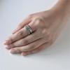 New Retro Jewelry Winding Twisted Thai Silver Multi-layer 925 Sterling Silver  Irregular Geometric Opening Rings