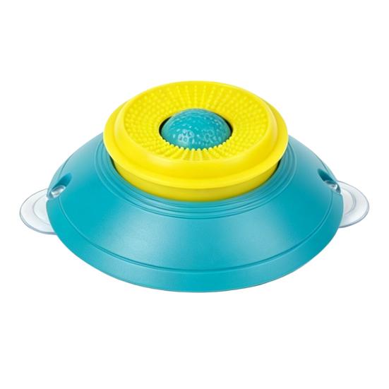 Dog Licking Bowl with Rolling Ball, No-Spill Slow Feeder for Liquid Treats, Anti-slip Suction Cup Bone Broth Yogurt Lick Toy for Dogs Cats