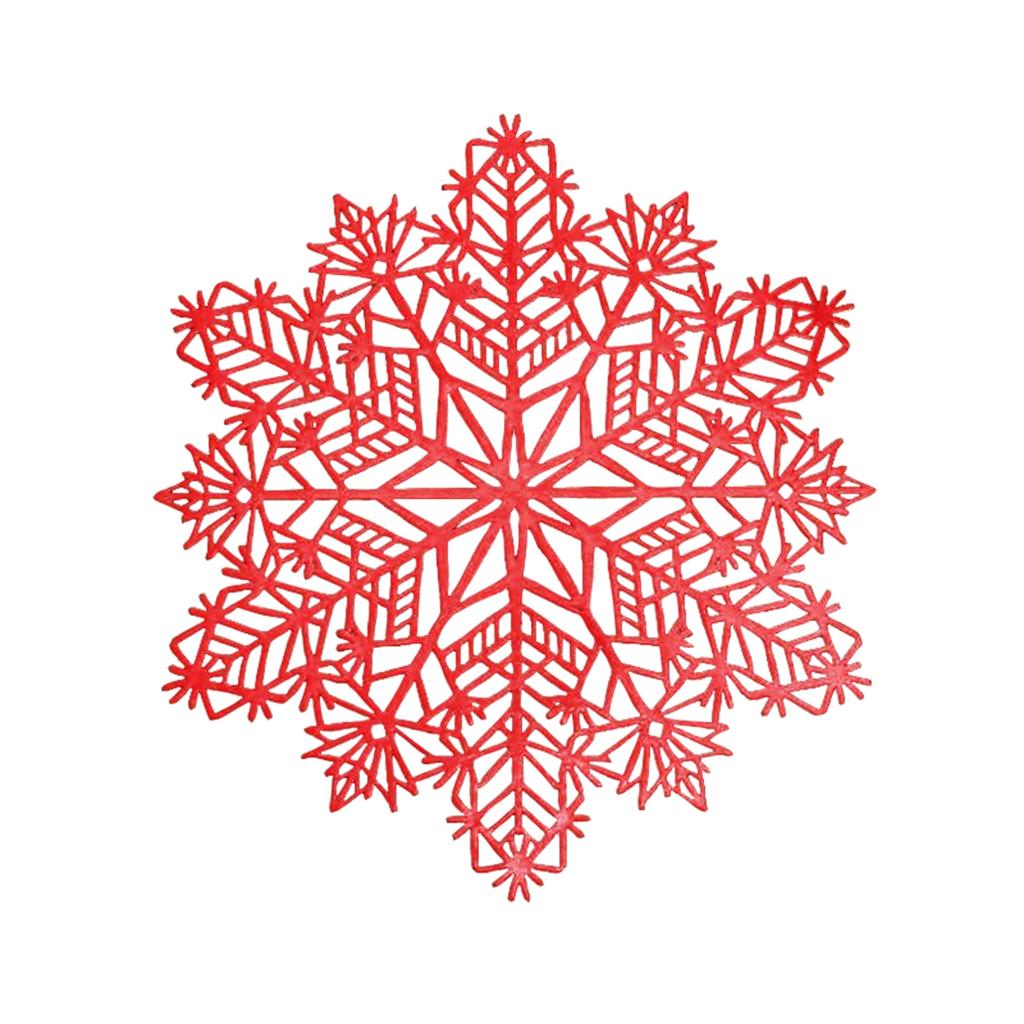 Snowflake Hollow PVC Bronzing Table Mat Mug For Coffee Tables Tableware Cup Pads Christmas Decoration Kitchen Accessories