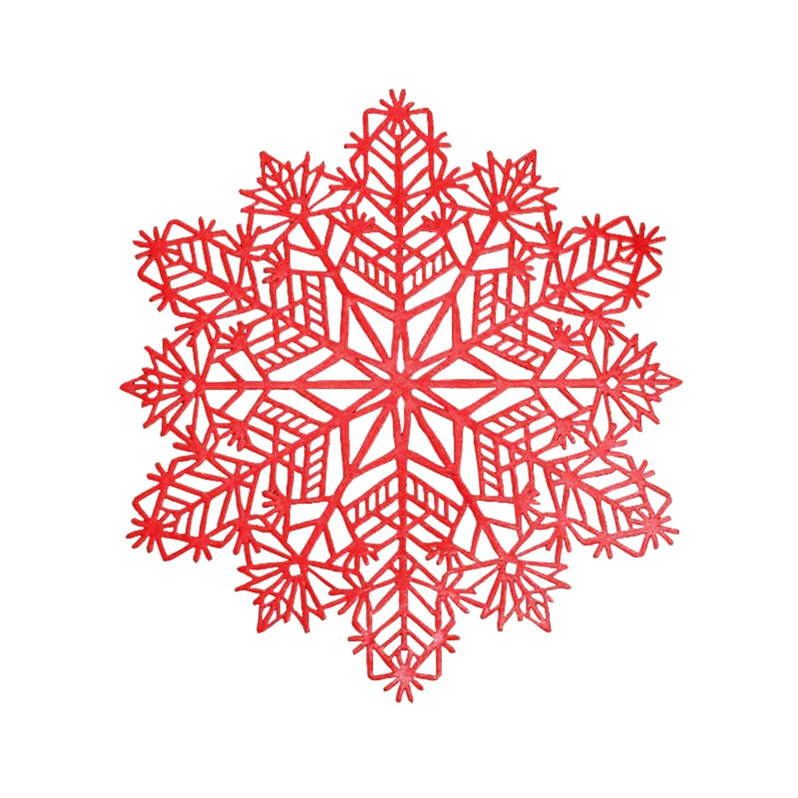 

Снежинка Холлоу ПВХ Бронзовый Столовый Мат Подставка для Кружки для Кофейных Столиков Посуда Подставки для Чашек Рождественское Украшение Кухонные Аксессуары One Size красный