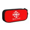 Medieval Deus Vult Cross Pencil Cases for Boy Girl Big Capacity Knights Templar Cross Seal Pen Box Bag School Accessories