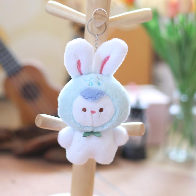 Adorable Plush Bunny Keychain Cute Rabbit Bag Charm Soft Stuffed Animal Doll