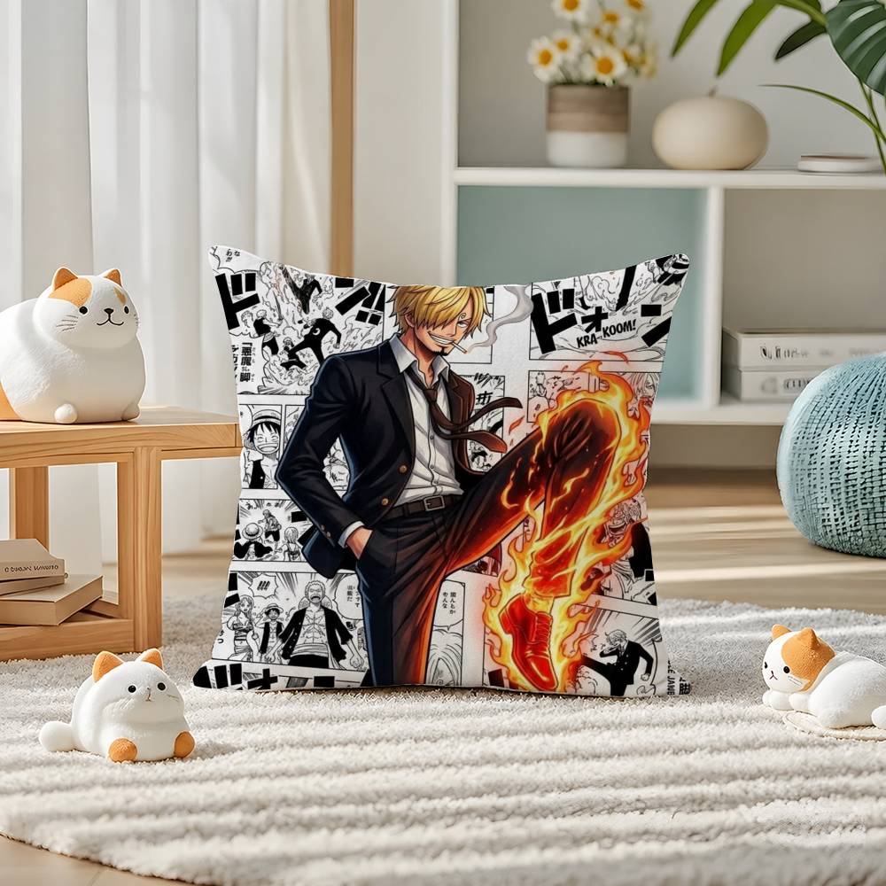 One Piece Killer Supernova Anime Plush Pillow Cover Soft Short Plush Cushion Cover For Sofa Bedroom Home Decor Gift Decoration