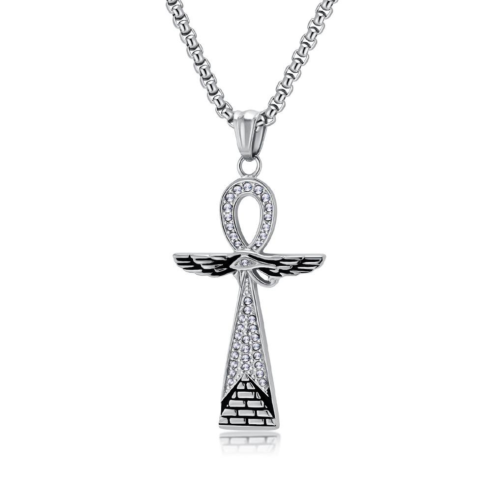 Literary and Retro Egyptian Anka Cross Necklace Men s Niche Personality Pendant Hipster Accessories Travel Souvenirs