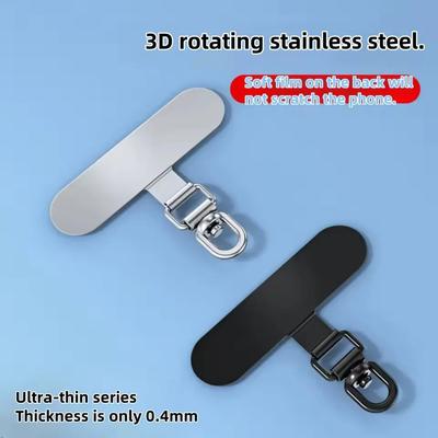 Steel Phone Lanyard Gasket Patch Anti-lost Anti Fall Mobile Phone Rope Card Metal Clip Strap Hang Cord Tab Accessories