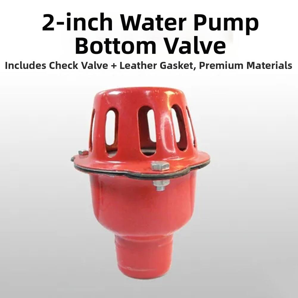 2/3Inch Red Water Pump Strainer Bottom Check Valve Fit For Engine Metal Water Pump Foot Valve Backflow Preventer