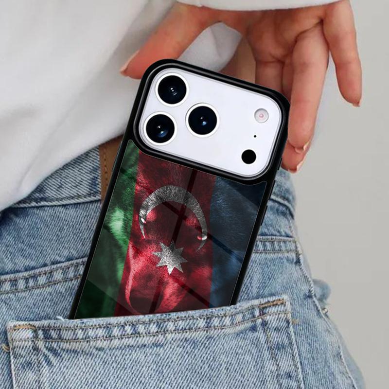 Aserbaidschan Flagge Handyhülle für iPhone 16e 15 14 13 12 17 Pro Max Plus Air 17pro Hülle Coque