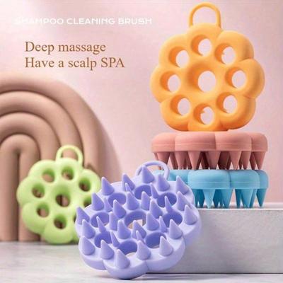 Shampoo Brush Head Scalp Massage Comb Clean The Scalp Thoroughly Body Massage Brush Bath Brush Salon Hairdressing Tool
