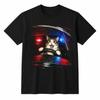 Funny Vintage Cat Graphic Tee Retro Cat Lover Shirt