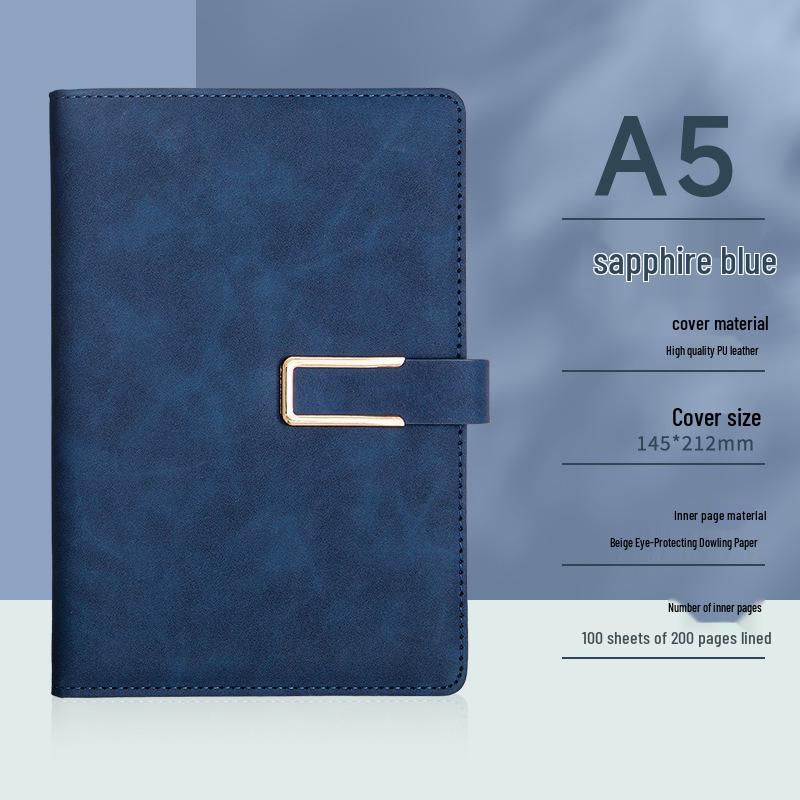 Conjunto de Cadernos A5 de Luxo: Caixa de Presente Diário de Negócios Personalizável com Opção de Impressão de Logotipo