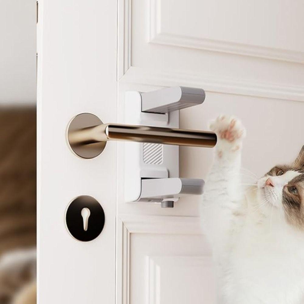 No Tools Needed Toddler Proof Safety Lock ABS Door Lever Lock  For Toddlers Safety