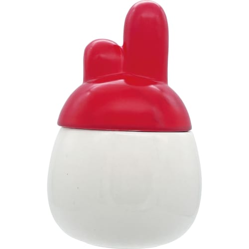 Sanrio "My Melody" Candy Pot Canister, Glass Storage Container, Red Mushroom House, My Melody Goods, Miscellaneous Goods, Tableware, Red and White, Ap