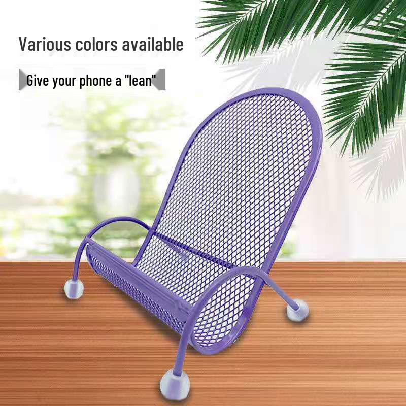 Creative Metal Phone Stand - Cute, Lazy Chair Design for Your Desktop