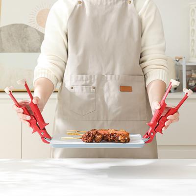 Anti Scald Bowl Holder Clip 2 In 1 Bowl Gripper Dish Lifter Clips Silicone Clamp Heat-Resistant Tongs Kitchen Gadgets