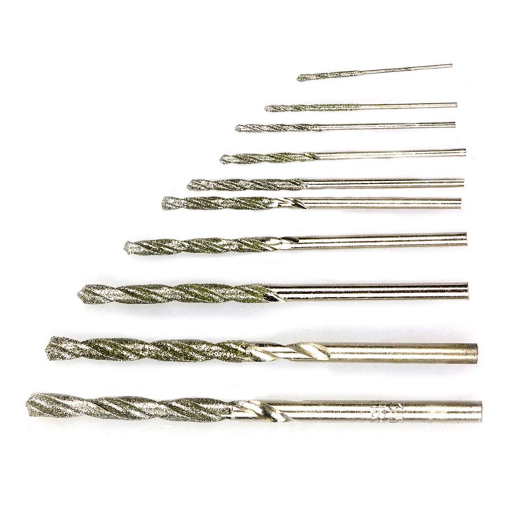 Buy 10Pcs Set Diamond Tipped Drill Bits Kit 0.84.0mm For Glass Tile
