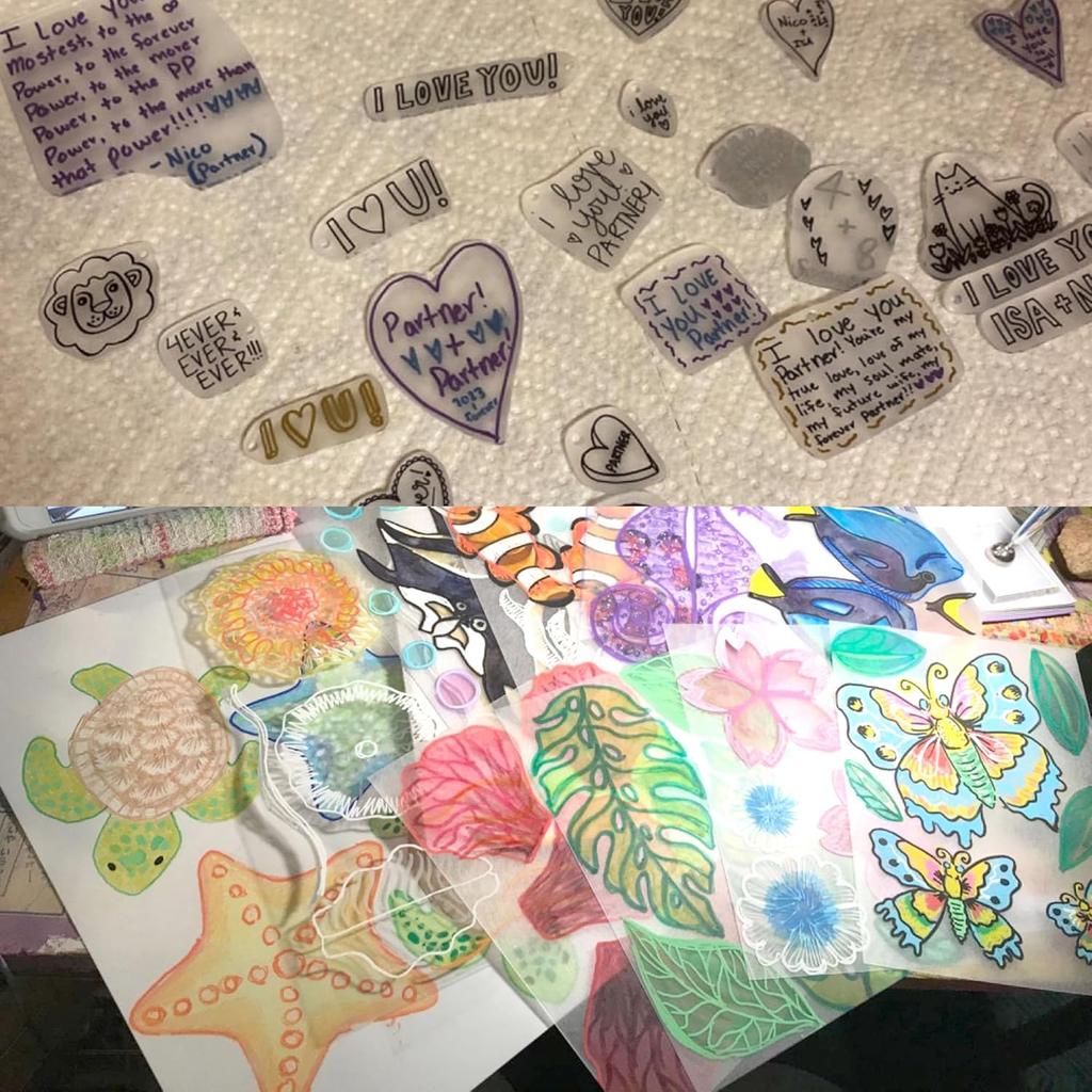 5-50PCS Shrink Plastic Sheets Shrink Films Papers Shrinky Art for Creative Handicrafts Mother's Day and Father's Day Ornaments