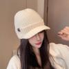 Headgear Ear Protection Peaked Cap Soft Knitted Elastic Hat Simple Earflap Woolen Hat  School