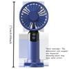 New Portable Handheld Fan with LED Digital Display 6 Speed Adjustable Small Cooling Fan Base Can Be Used As Mobile Phone Stand