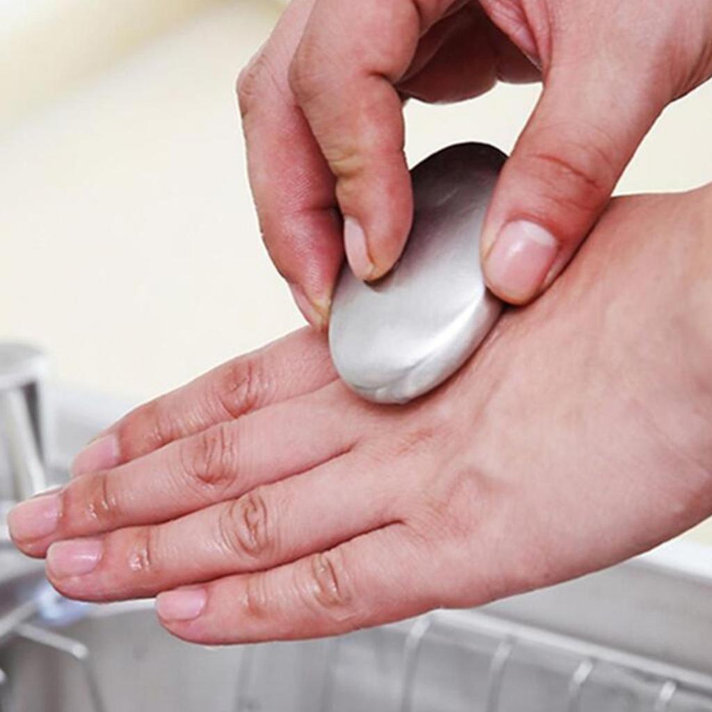 Stainless Steel Soap Shape Deodorize Smell From Hands Retail Eliminating Kitchen Bar Bathroom Soap Useful Tools Odor Remover