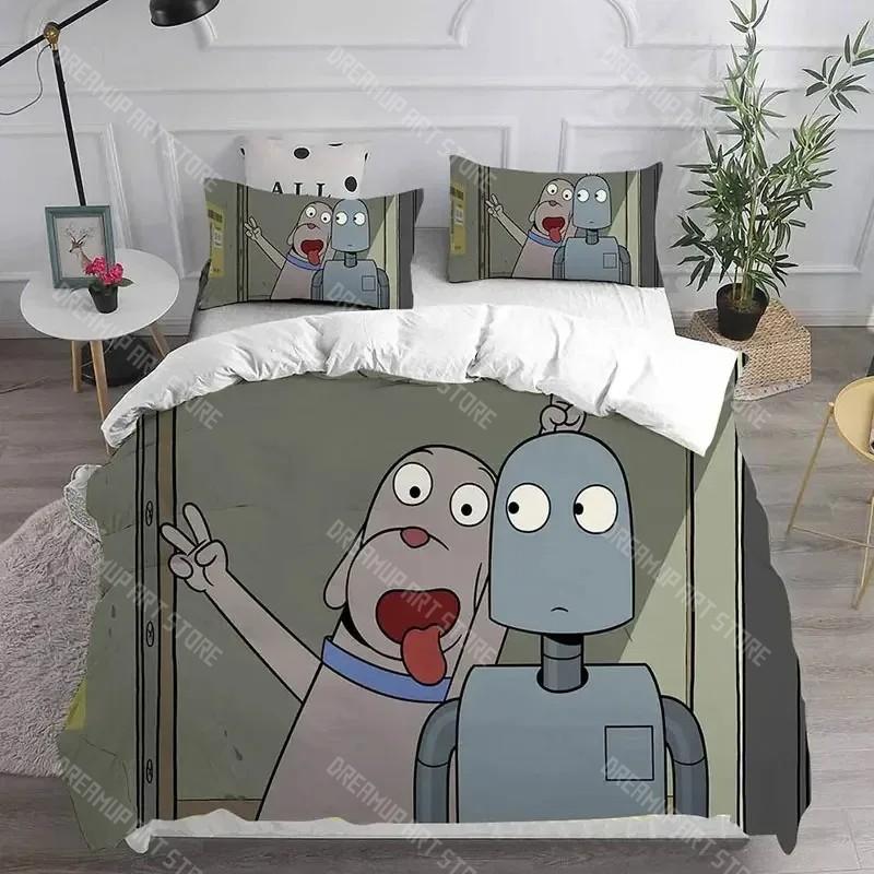 Cartoon Robot Dreams Bettwäschesets Steppdecke Tagesdecke Bettbezug Kissenbezugsets Kinder Erwachsenengröße Heimtextilien