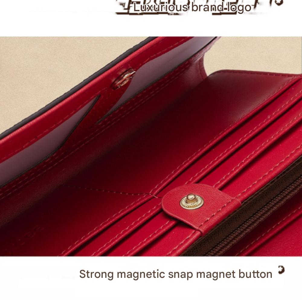 Women's Simple Modern Cowhide Long Wallet