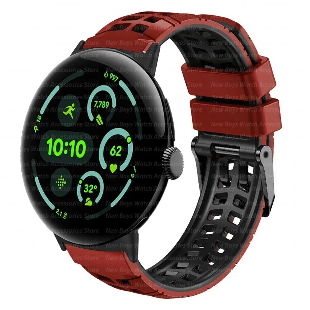 Silikonband für Google Pixel Watch 3 45mm Sportarmband für google pixel 3 PIXEL 45MM Correa Herren Armband Uhrenarmband Zubehör