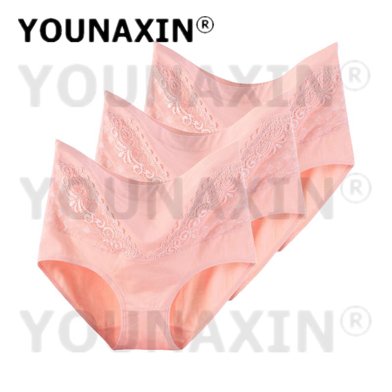 3 Pieces Plus Size Briefs Women's Lingerie Cotton Undies Underwear Breathable Panties Underpants L XL 2XL 3XL 4XL Fit 40-100kg