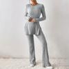 Women's Solid Color Sexy Casual Slim New Fashion Feminine Suit Two-piece Set