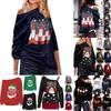 Stylish Women's Christmas Jumper Pullover Loose Fit Sweatshirt For Festive Seasons