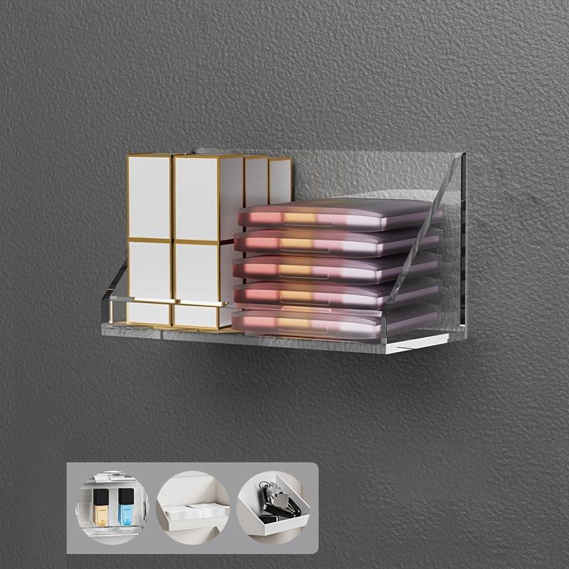 4pc Wall Mounted Bathroom Storage Rack, Mirror Cabinet Hanging Shelf, Sundries Storage Rack, Cosmetic Makeup Organizer