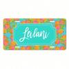 Custom Tropical Monogram Front License Plate, Green Floral Island Car Tag, Decorative Auto Accessory