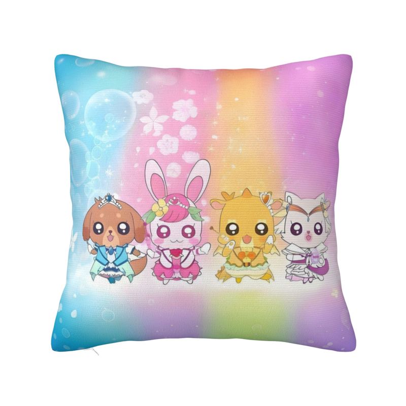 Custom Nordic Sanrio Jewelpet Anime Cushion Cover for Sofa Polyester Cartoon Kawaii Pillow Case Living Room Decoration