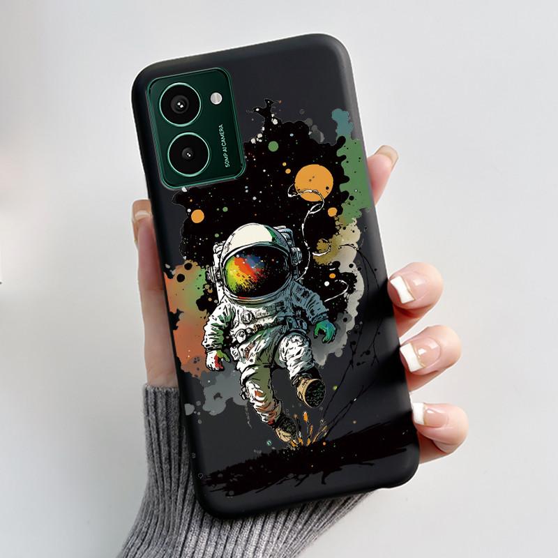 

Чохол для Nokia HMD Pulse Pro / HMD Pulse / HMD Pulse+ Чохол Естетичний Милий Кіт Астронавт Чорний Матовий М який ТПУ Ударостійкий Чохол Nokia HMD Pulse
