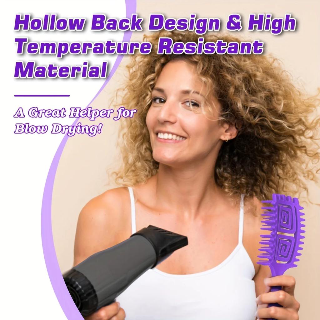 1 Stück Nass Lockenbürste, Definierender Lockenentwirrer, zum Föhnen, Dreizackgriff Reduziert Haarausreißen, Stylingwerkzeug Mann Frau