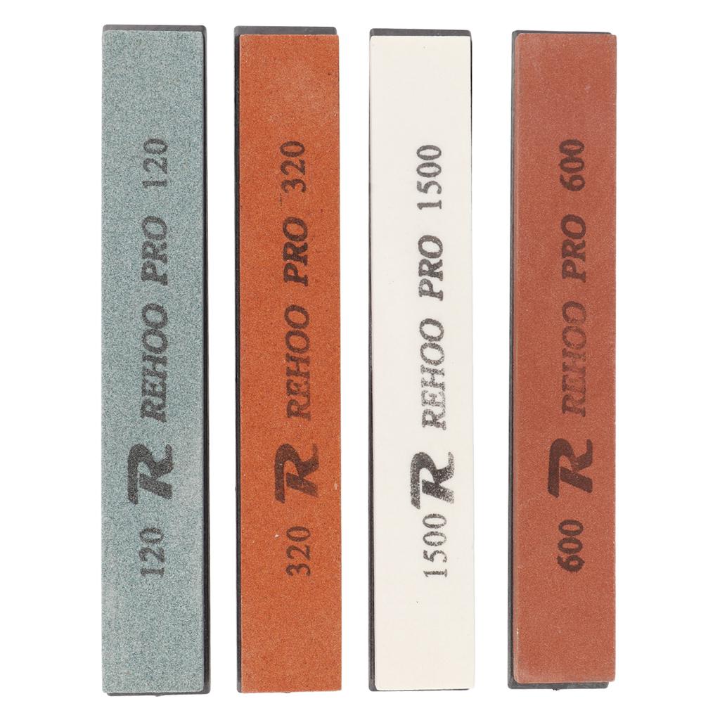 4Pcs Knife Sharpening Stone Knife Sharpener 120 320 600 1500 Grit for Scissors Chisels Axes