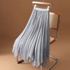 Dámská letní sukně midi s vysokým pasem, nepravidelným splývavým průsvitným lemem - Elegantní vílí dlouhá sukně s prémiovým leskem