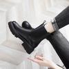 Thick-soled British style thin Martin boots women's 2025 autumn and winter new retro elegant thick heel Chelsea short boots ins