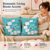 Custom Photo Pillow Cover Personalized Heart Collage Cushion Case Peach Skin 2D Flat Print For Valentine Gift Sofa Home Decor