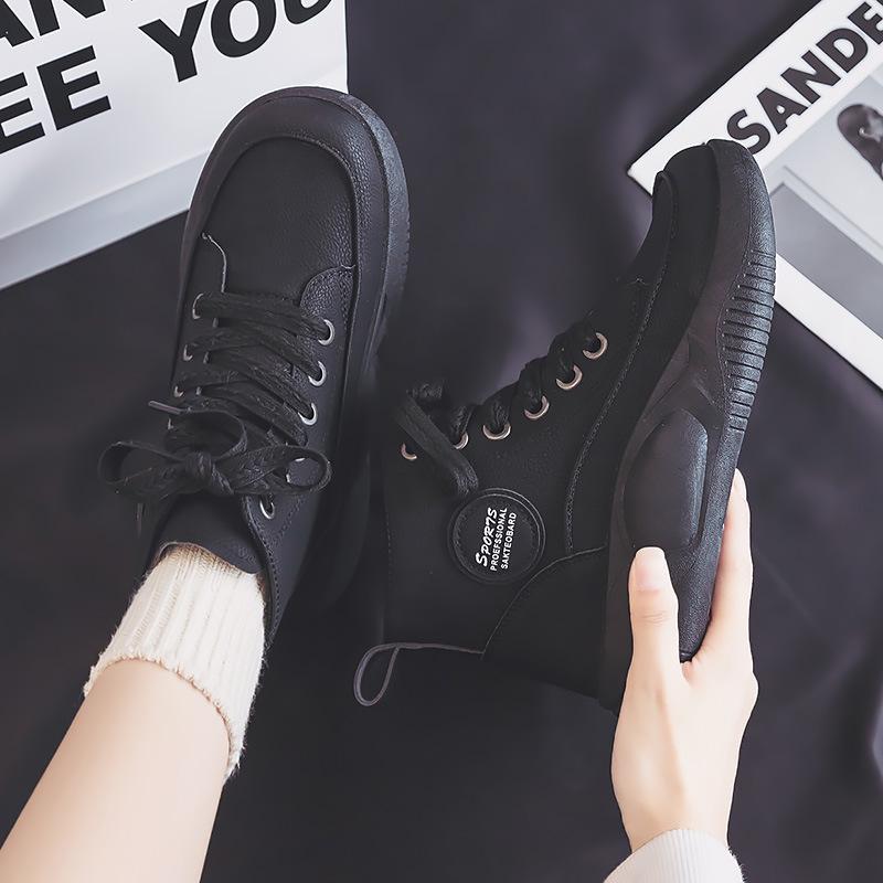 

Женские высокие кроссовки, осенняя новинка, женская обувь, обувь на большой подошве, обувь на платформе, повседневные кеды, уличный тренд 40 чёрный