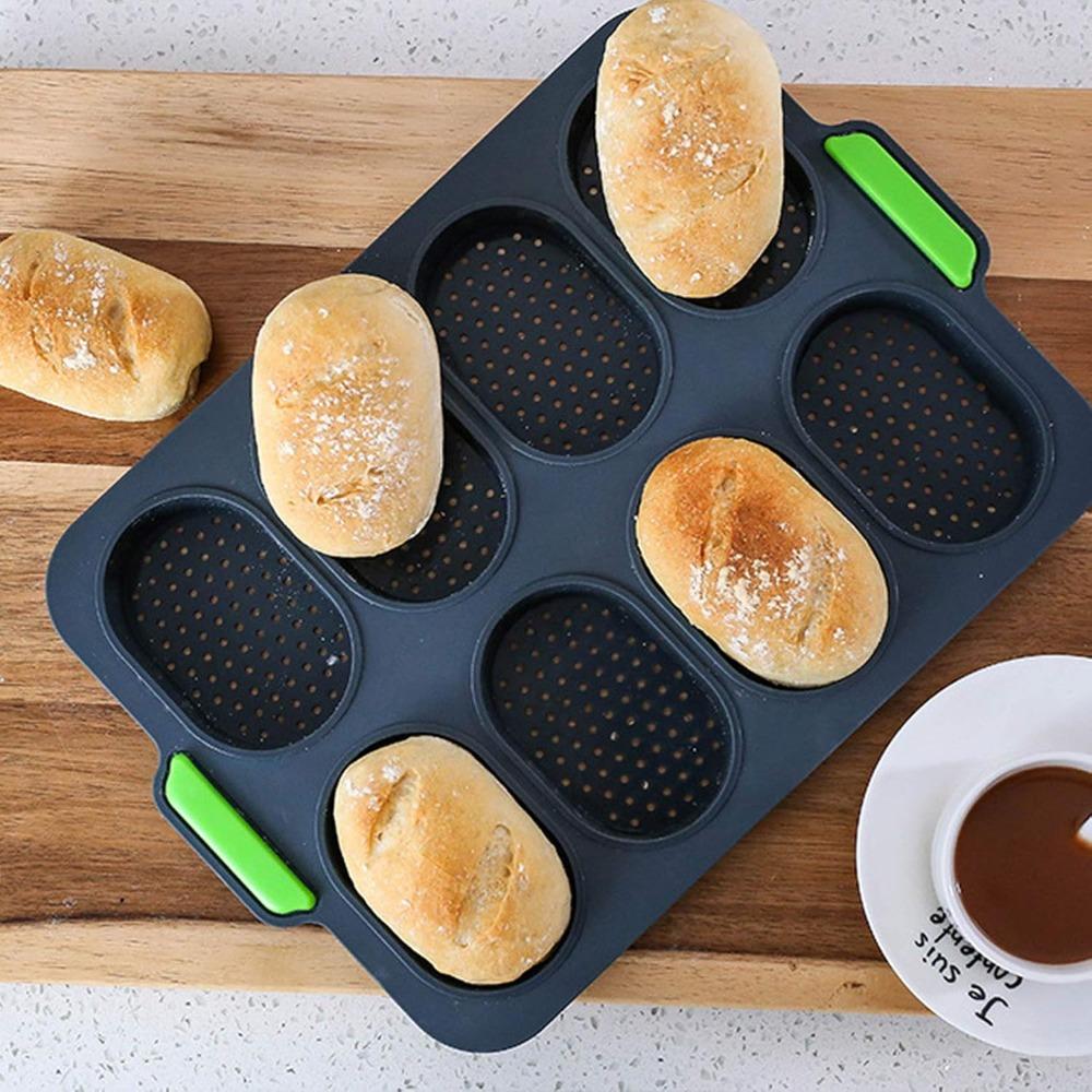 Food Grade Silicone Cake Molds Toast Tray Bread Pan Brownie Dessert Madeleine Cake Moulds Baguette Baking Tools Muffin Bakeware