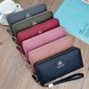 Lychee Leaves Pattern Women Zipper Clutch Bag Long Section Large Capacity Ladies Wallet