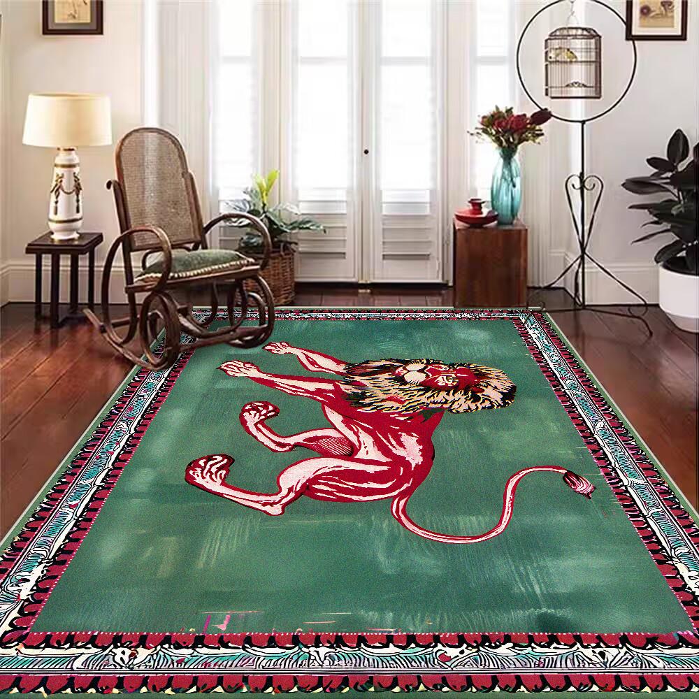 Home Decoration Luxury Retro Persian Carpet for Living Room Big Size Tiger Pattern Non-slip Mat for Kids Office Lounge Decor Rug