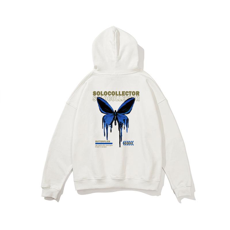 Spring and Autumn Thin Sweater Boys and Girls Couple Jacket Loose Trend American Printed Pullover Hoodie