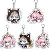 Game Honkai: Star Rail Acrylic Pink Keychains Cosplay Figures Hyacine Hyacinthia Cipher Cifera Pendant Bag Hanging Accessories